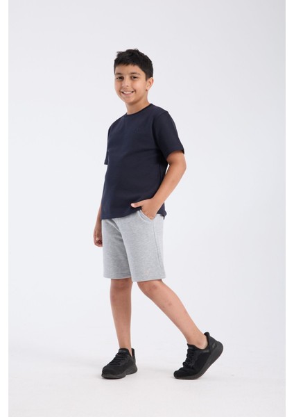 Erkek Çocuk Loose Fit Yarım Kollu T-Shirt Lacivert fiyatları