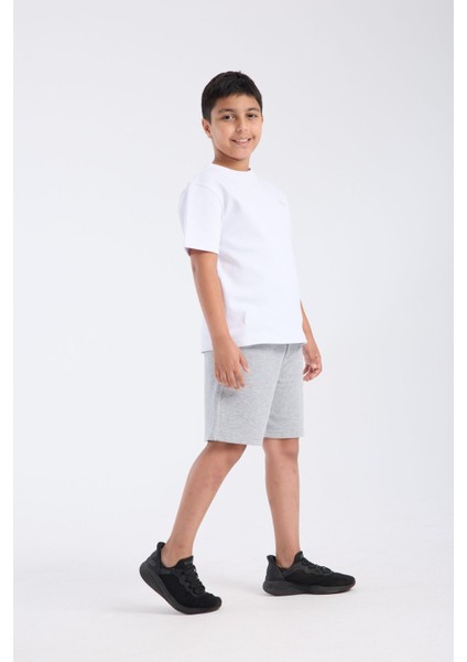 Erkek Çocuk Loose Fit Yarım Kollu T-Shirt Beyaz indirimleri