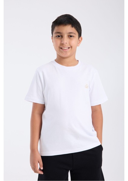 Erkek Çocuk Regular Fit Yarım Kollu T-Shirt Beyaz indirimleri