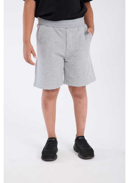 Erkek Çocuk Sweat Short Gri Melanj modelleri
