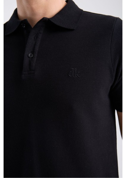 Erkek Regular Fit Polo T-Shirt Siyah modelleri