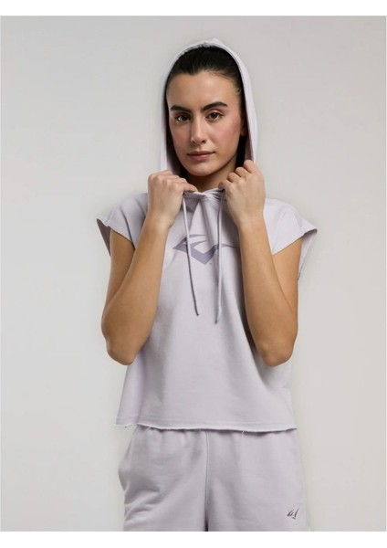 Ever Classics Wmn Lila Kadın Crop Kapüşonlu Kolsuz Sweatshirt modelleri