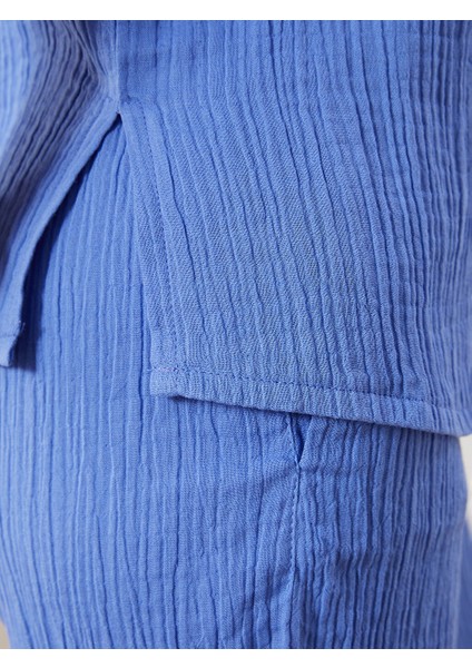 Yeni Sezon V Yaka Dokulu Onu Fiyonklu Muslin Bluz - S5QB37Z8 modelleri