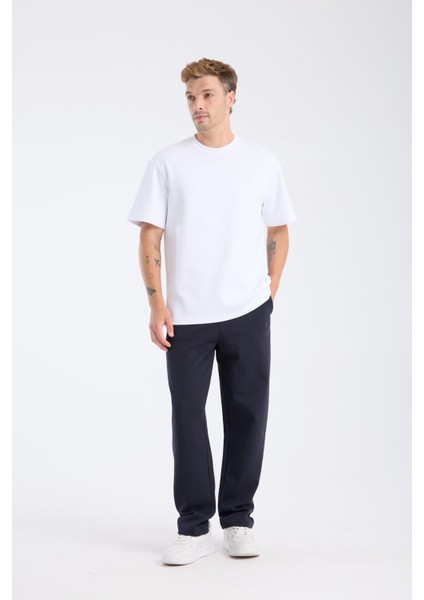 Erkek Loose Fit Yarım Kollu T-Shirt Beyaz fırsatları