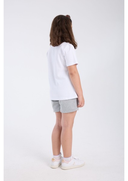 Kız Çocuk Regular Fit Yarım Kollu T-Shirt Beyaz indirimleri
