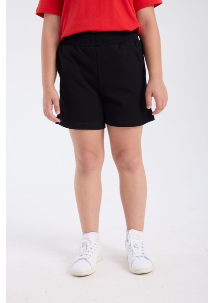 Kız Çocuk Sweat Short Siyah