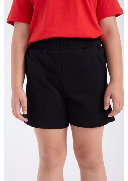 Kız Çocuk Sweat Short Siyah