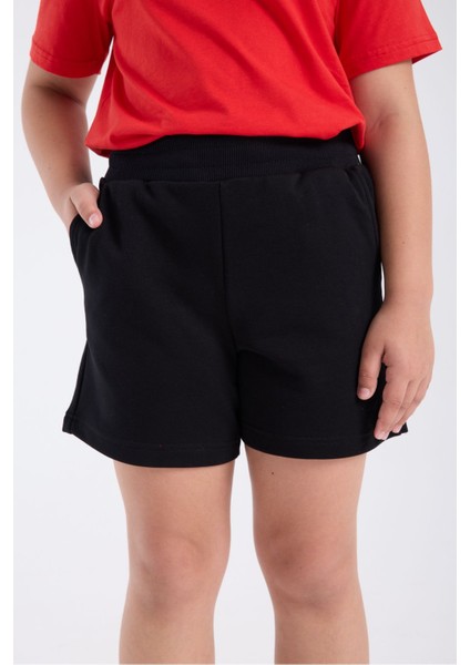 Kız Çocuk Sweat Short Siyah