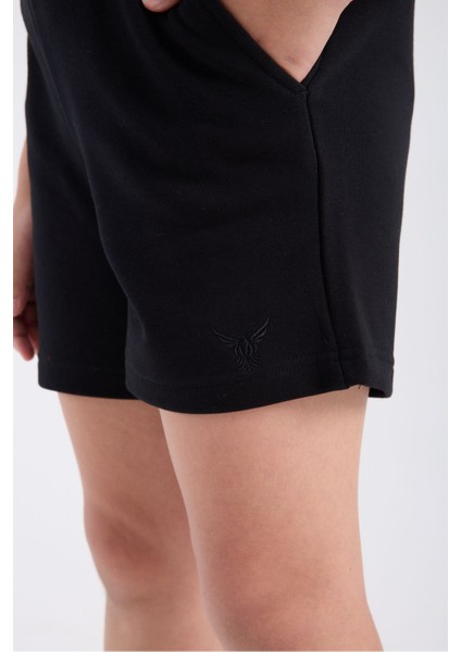 Kız Çocuk Sweat Short Siyah