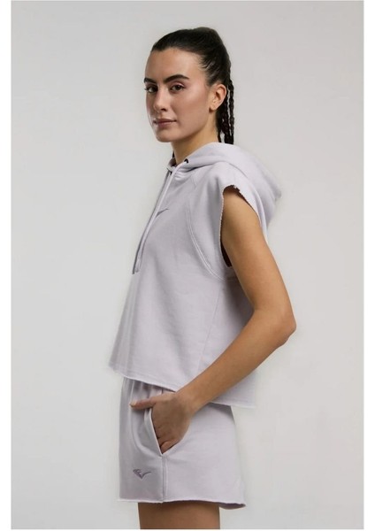 Ever Classics Wmn Lila Kadın Crop Kapüşonlu Kolsuz Sweatshirt fırsatları