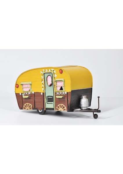 Jayland Vintage Metal Retro Hippi Hipster Sarı Karavan-22 Cm. modelleri