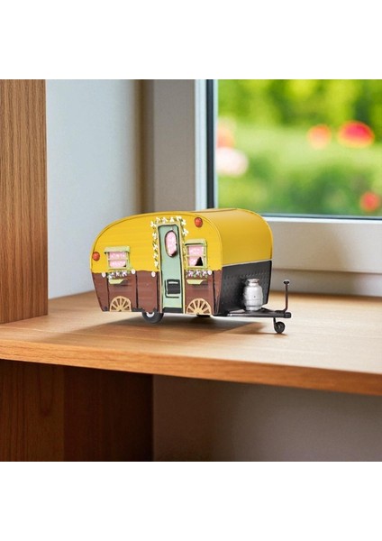 Jayland Vintage Metal Retro Hippi Hipster Sarı Karavan-22 Cm. fırsatları
