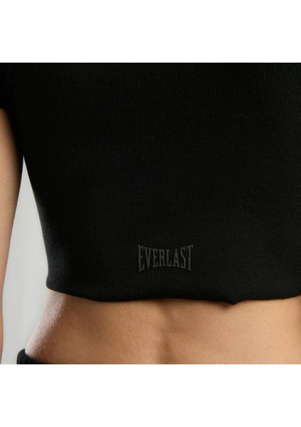Ever Relaxed Rib Siayh Kadın Crop Tişört fırsatları