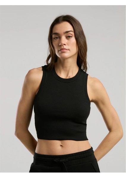 Ever Relaxed Rib Siyah Kadın Thick-Strapped Atlet fiyatları
