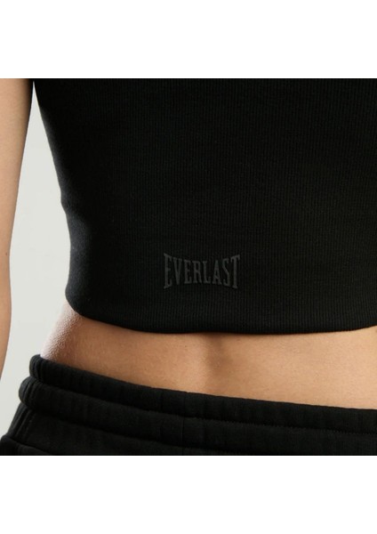 Ever Relaxed Rib Siyah Kadın Thick-Strapped Atlet fırsatları