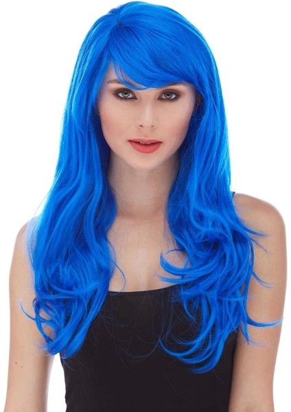 Mavi Renk Parti Peruğu