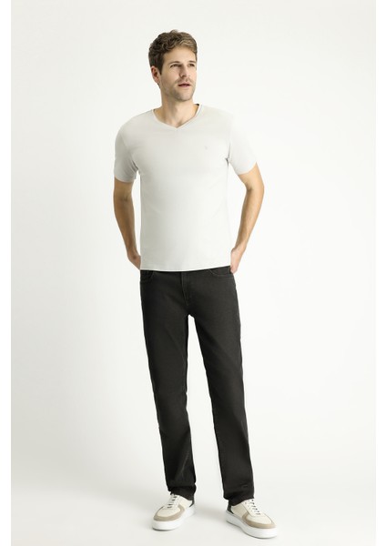 V Yaka Slim Fit Dar Kesim Süprem Pamuklu Tişört fiyatları