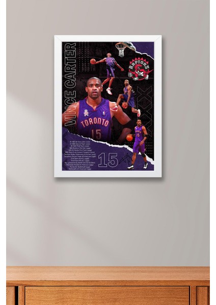 Vince Carter Çerçeveli Tablo - Toronto Raptors Nba Posteri Tablo fiyatları