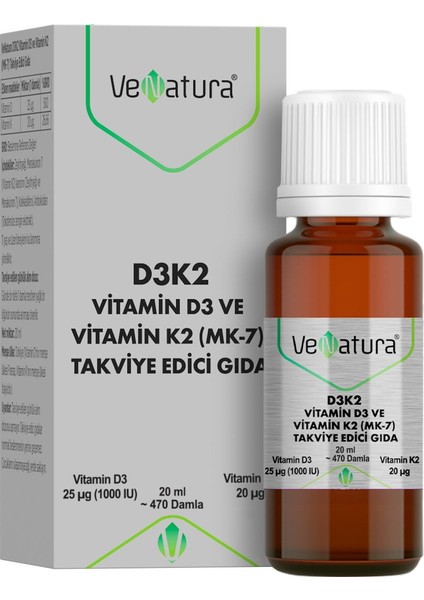 Venatura D3 K2 Damla 20 ml