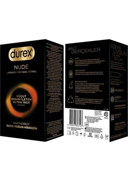 Durex Nude 8'li 3 Adet