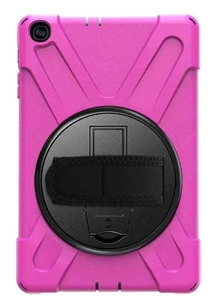 Galaxy Tab A7 10.4 SM-T500-T505-T507 Kılıf Shockproof 3 Katmanlı Standlı Zırh K - PZRCR8065-39