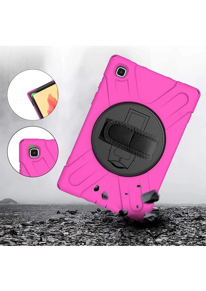 Galaxy Tab A7 10.4 SM-T500-T505-T507 Kılıf Shockproof 3 Katmanlı Standlı Zırh K - PZRCR8065-39 modelleri