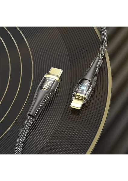Hoco U121 Gold Standard Transparent Discovery Edition 60W Type-C To iPhone Lightning - PZRCR9147-31 fiyatları