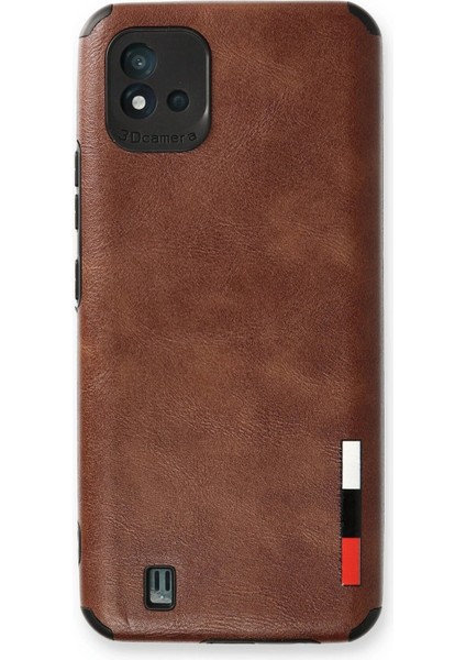 Realme C11 2021 Kılıf Loop Deri Silikon - Kahverengi - PZRCR9191-4747