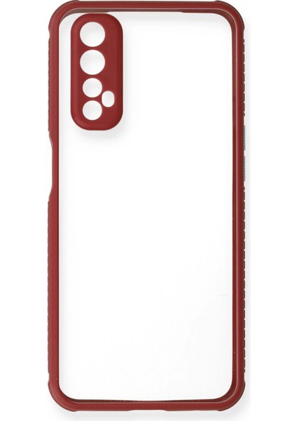 Realme 7 Kılıf Miami Şeffaf Silikon - Fuşya - PZRCR8010-6069
