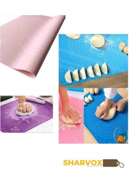 Silikon Hamur Açma Matı Büyük Boy 50X40