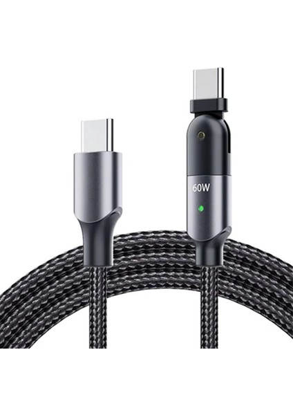 Ally 60W USB Type-C Pd Hızlı Şarj Kablosu 2metre Döner Başlıklı KABLO-(1903) - PZRCR3088-57 fiyatları