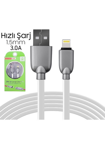 Ally İPHONE5S6S788 Plus Zinc Alloy Dayanıklı 3.0A 1.5mm USB KABLO-(1903) - PZRCR5544-1801 indirimleri