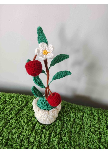 Yapay Saksılı Dekor Elma Ağacı