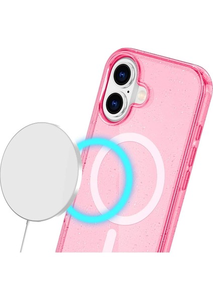 iPhone 16 Plus Kılıf Glow Magsafe Kapak - Pembe - PZRCR1014-8136 fırsatları