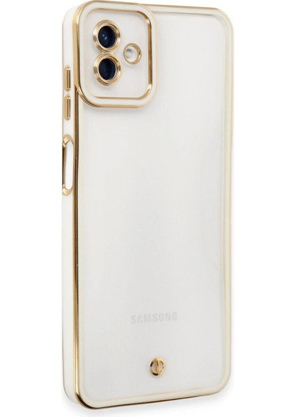 Samsung Galaxy A04 Kılıf Liva Lens Silikon - Beyaz - PZRCR8515-9035