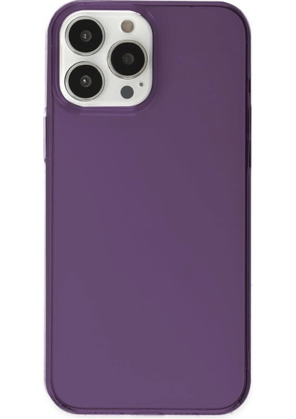 iPhone 14 Pro Kılıf Pc Sert Şeffaf Kapak - Mor - PZRCR3046-6977