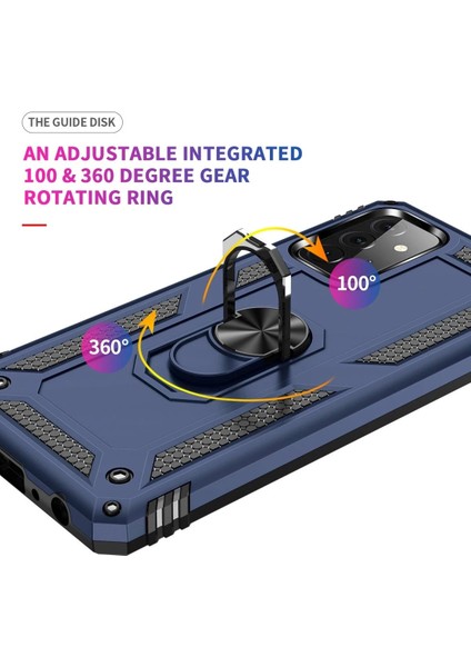 Samsung Galaxy A72 Kılıf Sofya Yüzüklü Silikon Kapak - Lacivert - PZRCR9390-7935 indirimleri