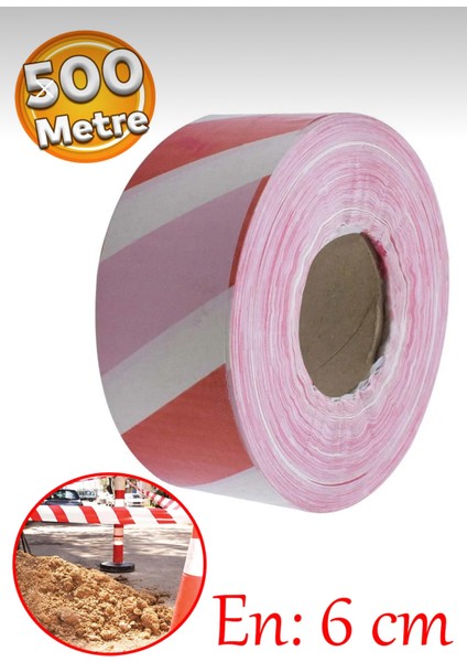 Emniyet Şeridi Ikaz Uyarı Uyarıcı Bandı 500 Metre