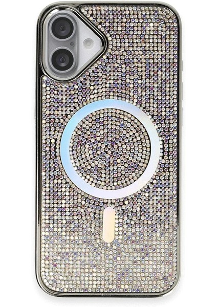 iPhone 16 Plus Kılıf Diamond Magsafe Kapak - Rainbow - PZRCR6723-3335