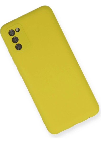 Samsung Galaxy A02S Kılıf Nano Içi Kadife Silikon - Sarı - PZRCR2789-4364 fiyatları