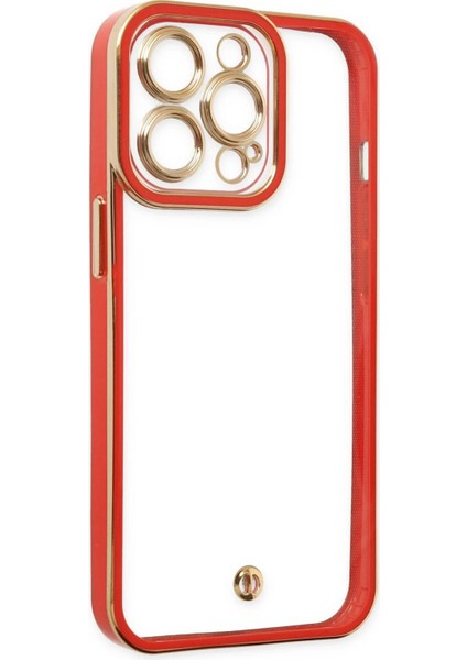 iPhone 13 Pro Kılıf Liva Lens Silikon - Kırmızı - PZRCR8359-5895 fırsatları