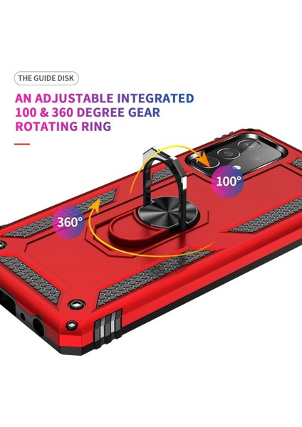 Samsung Galaxy A52 Kılıf Sofya Yüzüklü Silikon Kapak - Kırmızı - PZRCR2823-1076 indirimleri