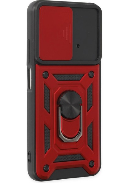 Xiaomi Poco M4 Pro 4g Kılıf Pars Lens Yüzüklü Silikon - Kırmızı - PZRCR1754-7960 fiyatları