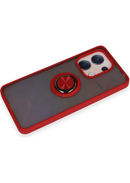 Xiaomi Redmi Note 13 4g Kılıf Montreal Yüzüklü Silikon Kapak - Kırmızı - PZRCR9907-6025 fırsatları