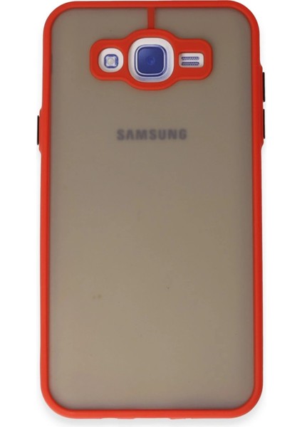 Samsung Galaxy J7 Kılıf Montreal Silikon Kapak - Kırmızı - PZRCR3280-2218