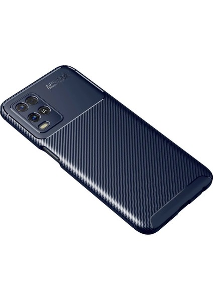 Oppo A54 4g Kılıf Auto Focus Karbon Kapak - Lacivert - PZRCR6745-3293 fiyatları