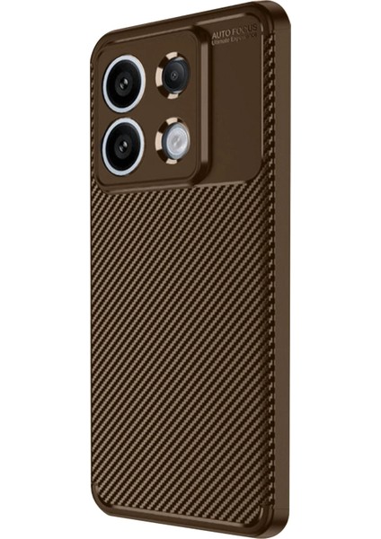 Xiaomi Redmi Note 13 Pro 4g Kılıf Auto Focus Karbon Kapak - Kahverengi - PZRCR8071-8952 fiyatları