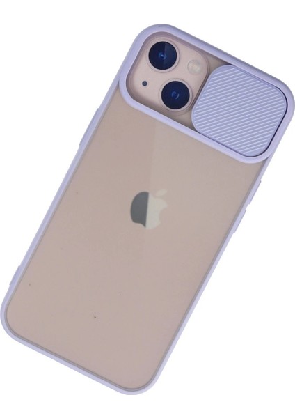 iPhone 13 Kılıf Palm Buzlu Kamera Sürgülü Silikon - Lila - PZRCR9363-9510 modelleri