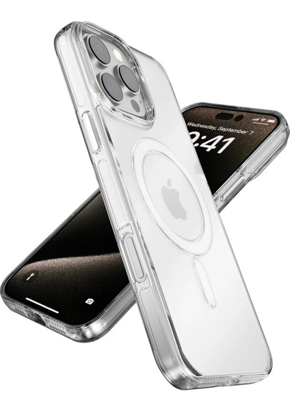 iPhone 16 Pro Max Gleam Pc Sert Magsafe Kılıf - Şeffaf-Siyah - PZRCR7717-2191 fiyatları