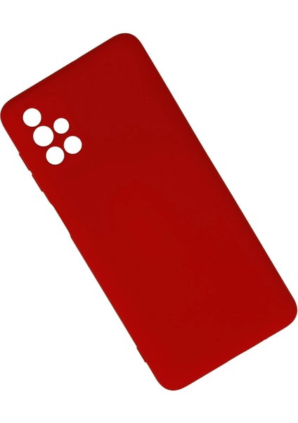 Samsung Galaxy M51 Kılıf Nano Içi Kadife Silikon - Kırmızı - PZRCR8048-5953 fiyatları